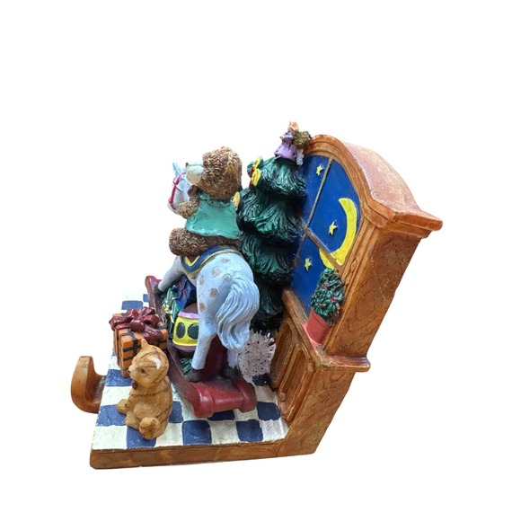 Christmas Stocking Holder Teddy Bear Rocking Horse Holiday Decoration - Picture 4 of 6